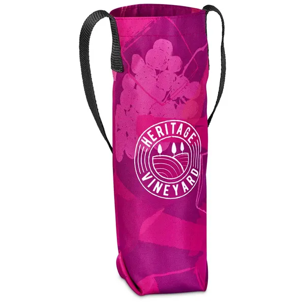 Pre-Printed Sample Hoppla Cellaro Polyester Wine Bottle Gift Bag Pre-Printed Sample Hoppla Cellaro Polyester Wine Bottle Gift Bag