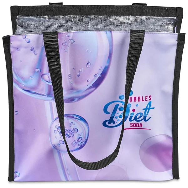 Pre-Printed Sample Hoppla Novaya Small Polyester Tote Cooler Bag Pre-Printed Sample Hoppla Novaya Small Polyester Tote Cooler Bag